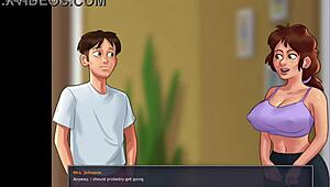 Summertime Saga 09 - Busty College Blonde Gets Her Yummy Pussy Fucked Hard - Porn Game