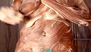 I invite sexy ebony whore Ruzzyde to use dildo in my shower