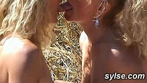 European Girlfriends Fucking in Outdoor Orgy!