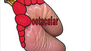 Give Us Both That Fucking Cum in Double Footjob and Handjob!