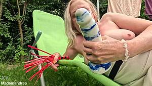 I used mega dildo on my prolapse pussy at home