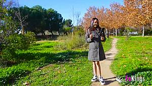 Allison Sweet Shows Tits in Street