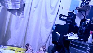 Your latina tranny stepsister sends a horny undressing video by mistake