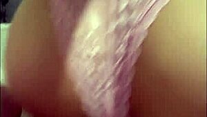 latina masturbates with dildo in new lingerie