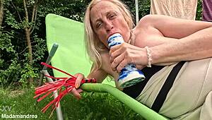 I used mega dildo on my prolapse pussy at home