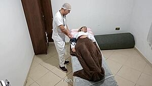 Mature Slave Feels the Doctor's Toys Filling Her Wet Ass on the Desk.