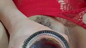 Latina Squirting Pussy On Bottle