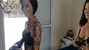 Friends playing guitar hero then making out and sucking each other?