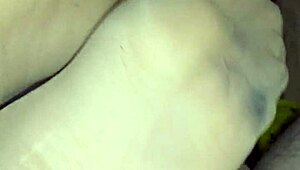 homemade video featuring feet in sheer nylons for a relaxing touch