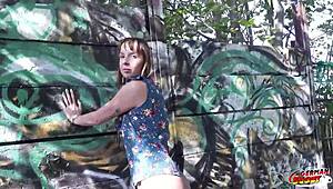 Mature Joana Anal Outdoor Casting