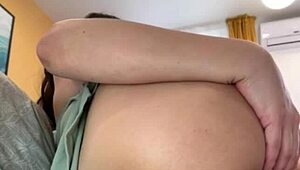 Perfect ass gets wet with dildo and anal.