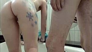 Blonde in Bath with Milk Drink