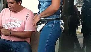 spying on two rich asses in fresero center