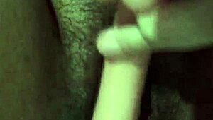 teen rubs herself with dildo in solo masturbation session