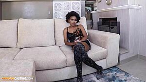 big tits african milf banged at casting by big cock white fake agent