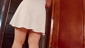 this hidden recording shows a big ass changing clothes