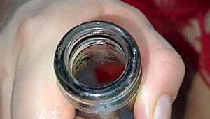 Latina Squirting Pussy On Bottle