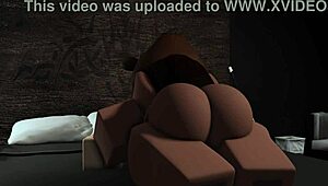 bear girl dominates boyfriend's cock 😈