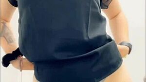 Teasing my wet pussy at work