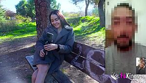 Allison Sweet Shows Tits in Street