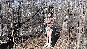i caught and roughly fucked that young slut in the forest, so intense