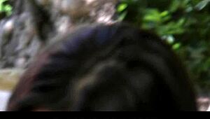 Natural brunette beauty nina james massages her tight pussy to orgasm