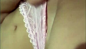 latina masturbates with dildo in new lingerie