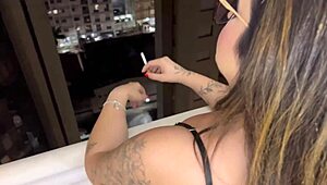 Bianca Belle's Passionate Encounter With Intense Fucking And Cum Drinking