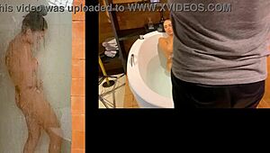 tomando aquele banho gostoso e provocando o fot�grafo