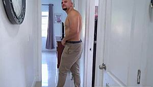 Kinky guy caught daughter's friend in shower. 'Couldn't resist her fit body!' He fucks her.