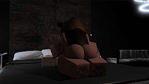 bear girl dominates boyfriend's cock 😈