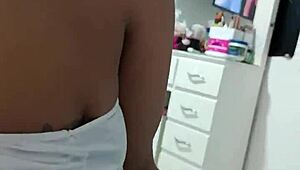 Intense masturbation while wife gets nails done close-up