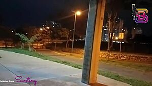 hot prostitute sucking huge black cock and fucking the big-dicked lover outdoors