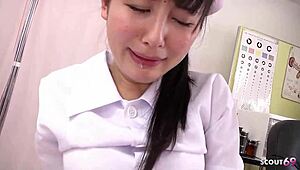 i tricked this petite asian nurse into a double creampie fuck with old and young guys in japan hospital