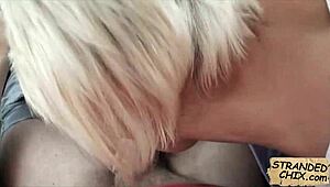 Is that sexy teen babe getting fucked outdoors? Dani Desire in hidden pickup scene.