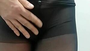 Sissy, why is your pantyhose full of cum?