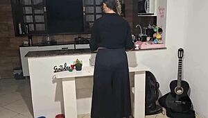 The Stepson Asks His Stepmother For Help So He Can Cum