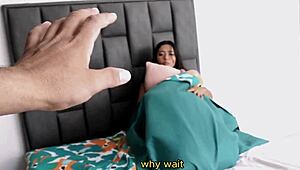 Latina Caught Masturbating Gets Creampie Fuck