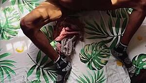 Black Naked Slut Takes Big Cock In Her Pussy