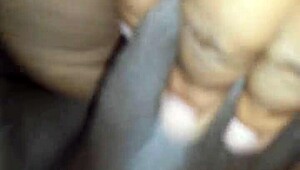 Mature woman receives intense massage session.