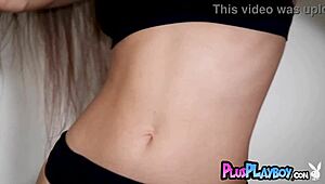 Petite asian milf li moon poses passionately for playboy magazine.