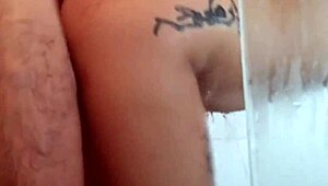 having sex in the bath with a latina