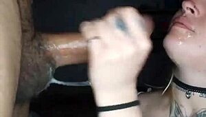 my friend visits and i suck his cock then he fucks me hard until i cum!