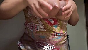 Indian desi college girl dances and teases with lactating natural big boobs on live cam