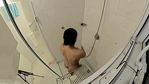 I can't believe I'm fucking my hot girlfriend in the bathroom with toys.