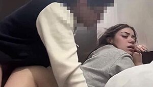 Teen Roommate Rides Monster Cock Bent Over in Homemade Ass Fucking