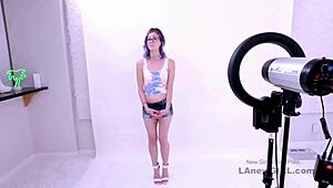 Passionate Purple-Hair Model Swallows Cum After Intense POV Fucking In Audition