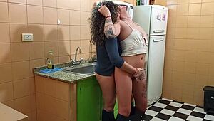 Neighbor Visits End In Wet Lesbian Fingering!