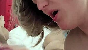 slutty girlfriend loves sucking my cock 😈