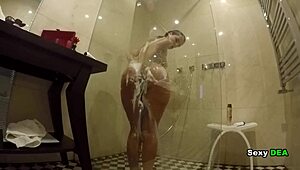 Steamy shower after wild pov fuck